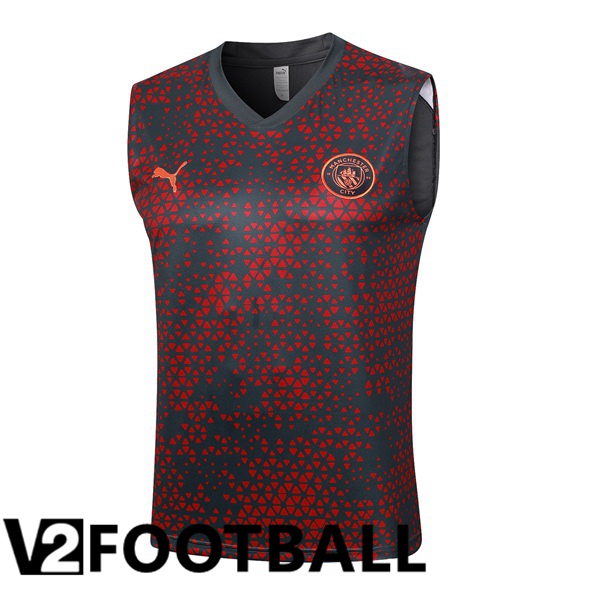 Manchester City Soccer Vest Red Black 2023/2024