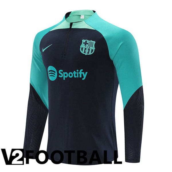 FC Barcelona Training Sweatshirt Royal Blue Green 2023/2024