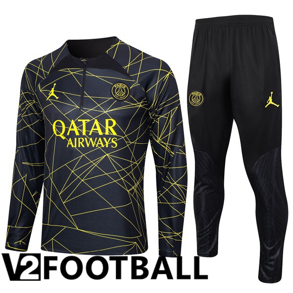 JORDAN Paris PSG Training Tracksuit Suit Black 2023/2024