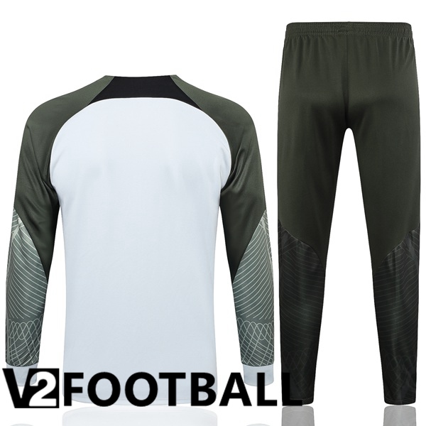 FC Barcelona Training Jacket Suit White Green 2023/2024