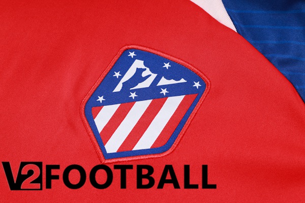 Atletico Madrid Training T Shirt + Shorts Red Blue 2023/2024