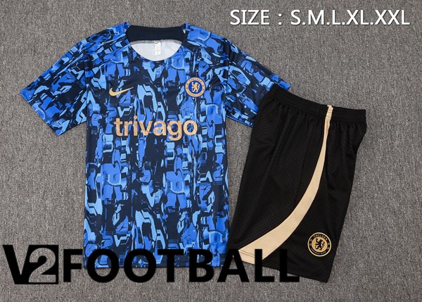 FC Chelsea Training T Shirt + Shorts Blue 2023/2024