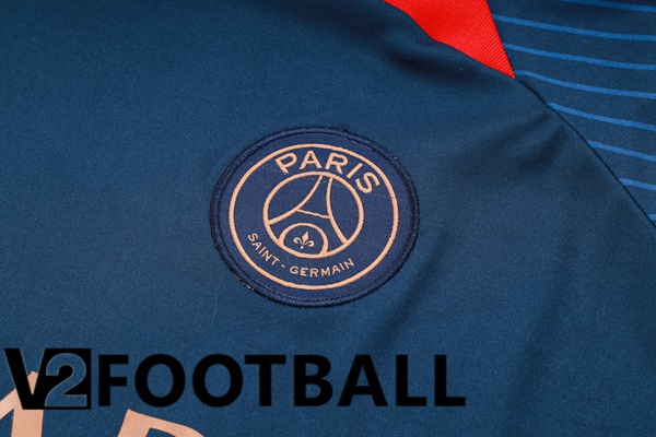 Paris PSG Training T Shirt + Shorts Royal Blue 2023/2024