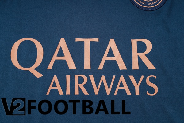 Paris PSG Training T Shirt + Shorts Royal Blue 2023/2024