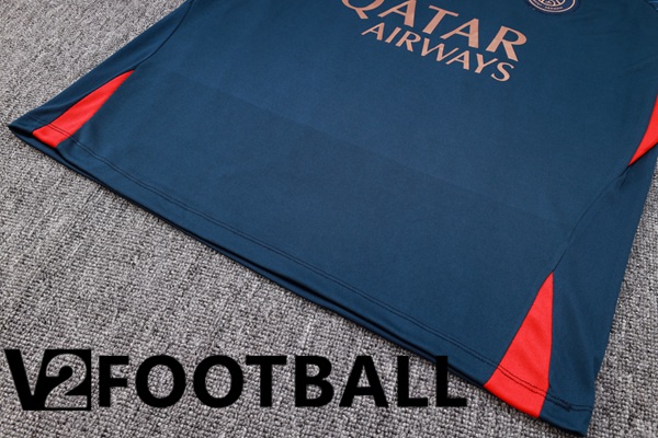 Paris PSG Training T Shirt + Shorts Royal Blue 2023/2024