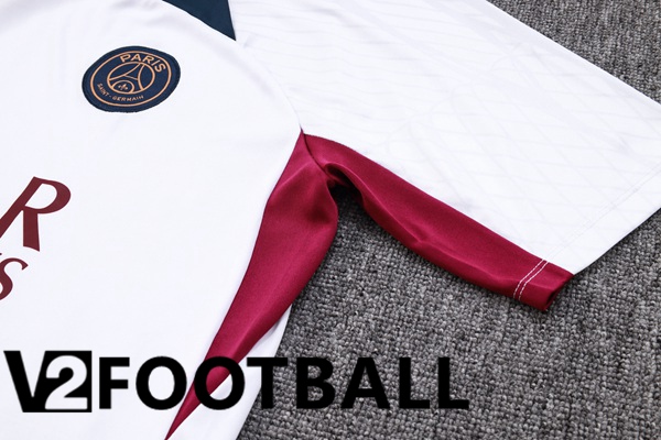 Paris PSG Training T Shirt + Shorts White 2023/2024