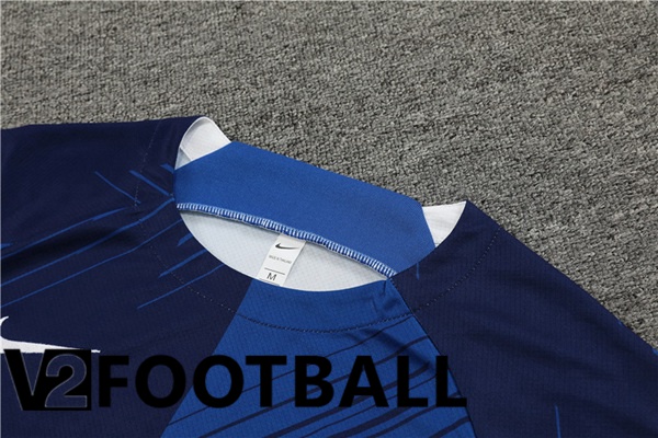 FC Barcelona Training T Shirt + Shorts Blue 2023/2024