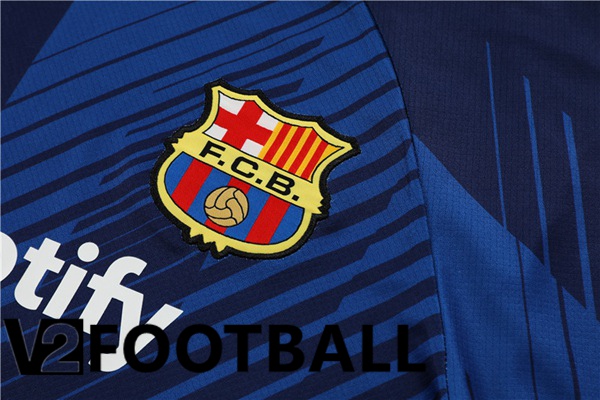 FC Barcelona Training T Shirt + Shorts Blue 2023/2024