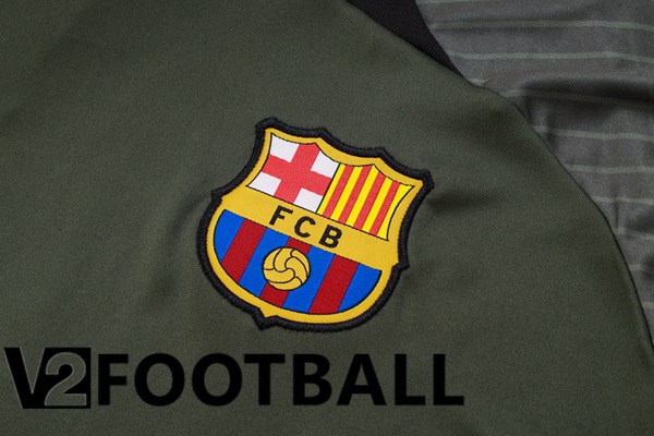 FC Barcelona Training T Shirt + Shorts Green 2023/2024