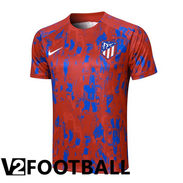 Atletico Madrid Training T Shirt Red Blue 2023/2024