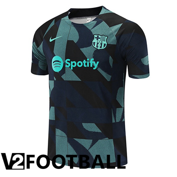 FC Barcelona Training T Shirt Green Royal Blue 2023/2024