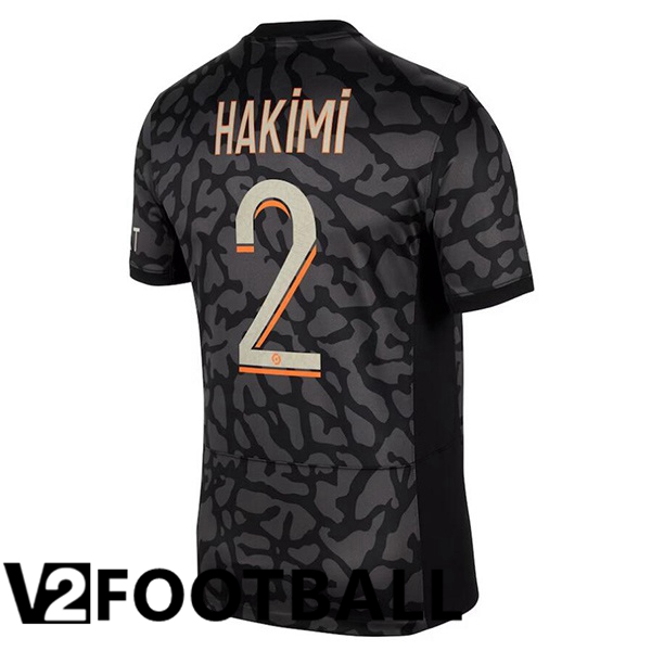Paris PSG (Hakimi 2) Soccer Shirt Third Black 2023/2024