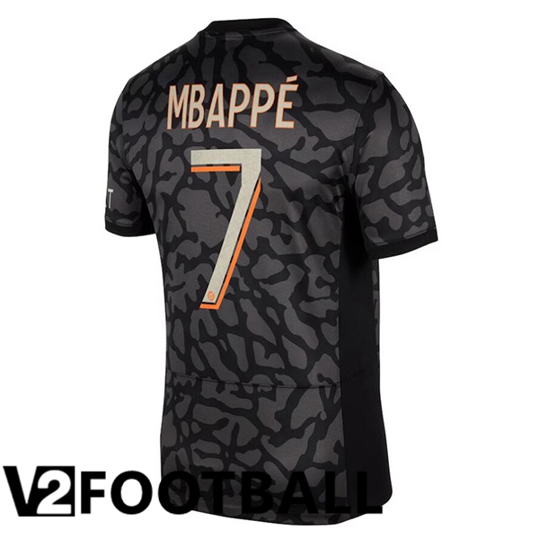 Paris PSG (Mbappé 7) Soccer Shirt Third Black 2023/2024