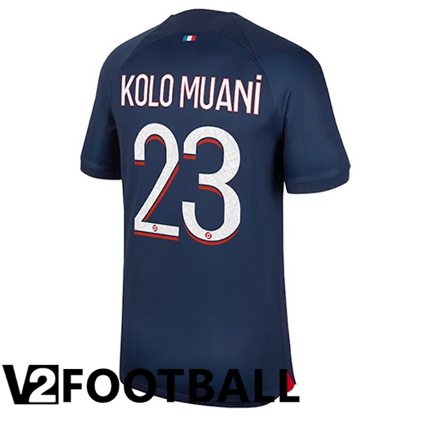 Paris PSG (Kolo Muani 23) Soccer Shirt Home Royal Blue 2023/2024