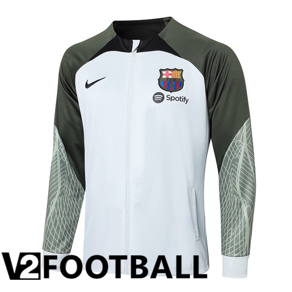 FC Barcelona Training Jacket White Green 2023/2024