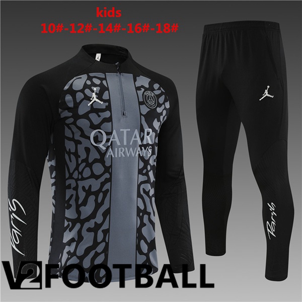 Paris PSG Kids Training Tracksuit Suit Black 2023/2024