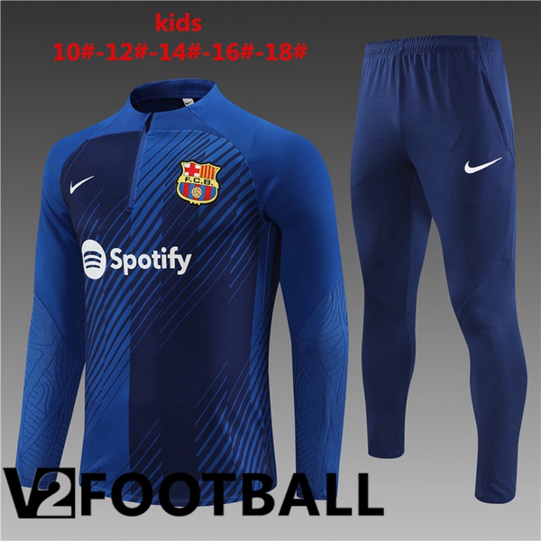 FC Barcelona Kids Training Tracksuit Suit Blue 2023/2024