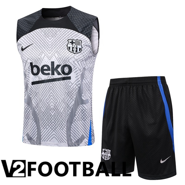 FC Barcelona Soccer Vest + Shorts Grey 2023/2024