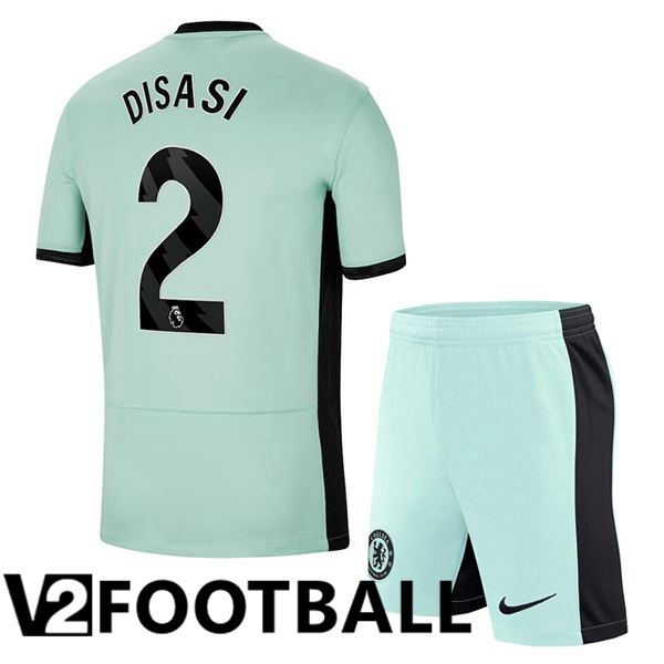 FC Chelsea (Disasi 2) Kids Soccer Shirt Third Green 2023/2024
