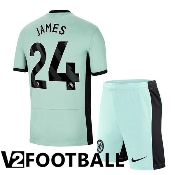 FC Chelsea (James 24) Kids Soccer Shirt Third Green 2023/2024