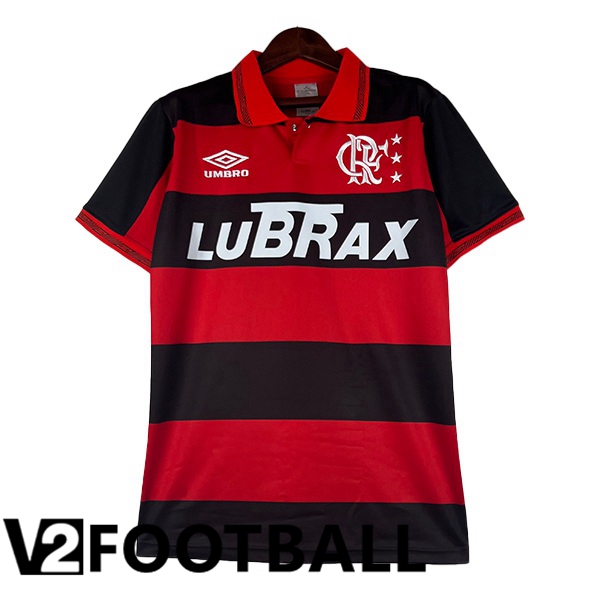Flamengo Retro Soccer Shirt Home Red Black 1990