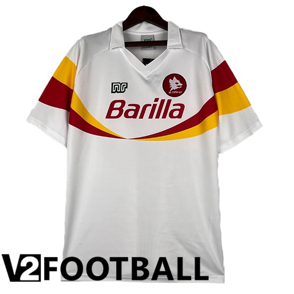 AS Roma Retro Soccer Shirt Away White 1990-1991