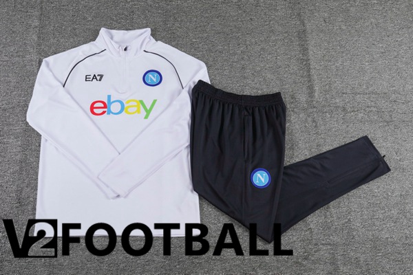 SSC Napoli Training Tracksuit Suit White 2023/2024