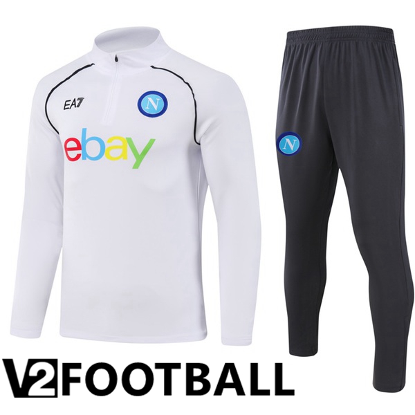 SSC Napoli Training Tracksuit Suit White 2023/2024