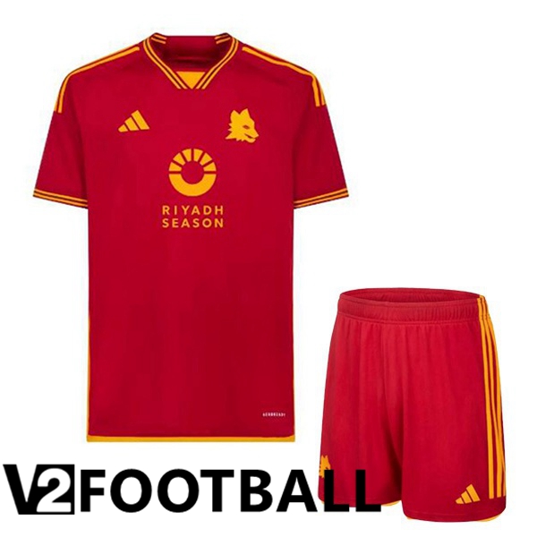 AS Roma Kids RIYADH SEASON Football Shirt Home Red 2023/2024