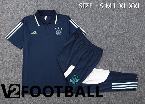 AFC Ajax Football Polo + Pants Royal Blue 2023/2024