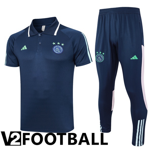 AFC Ajax Football Polo + Pants Royal Blue 2023/2024