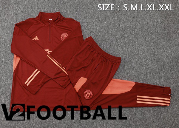 Manchester United Training Tracksuit Suit Red 2023/2024