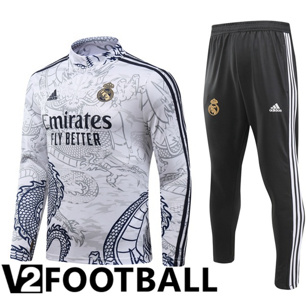 Real Madrid Training Tracksuit Suit White 2023/2024