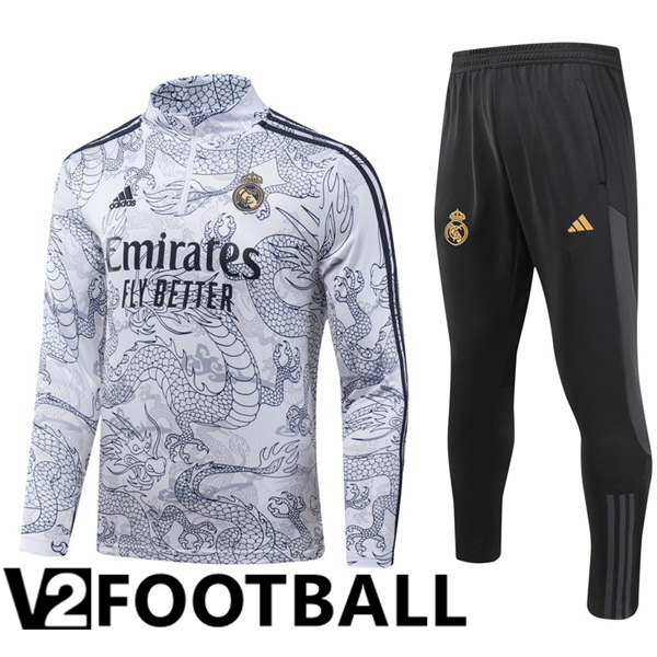 Real Madrid Training Tracksuit Suit White 2023/2024