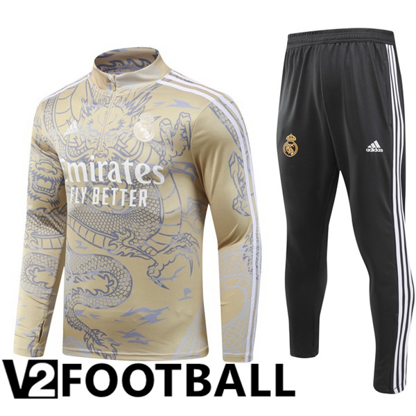 Real Madrid Training Tracksuit Suit Yellow 2023/2024