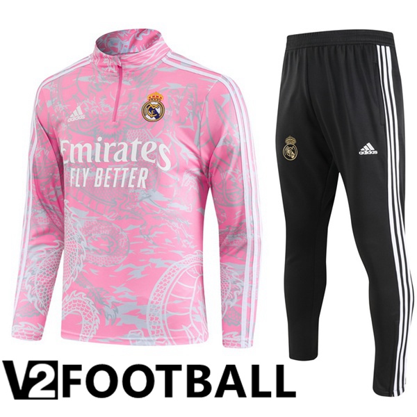 Real Madrid Training Tracksuit Suit Pink 2023/2024