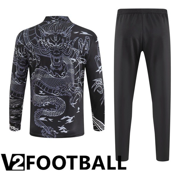 Real Madrid Training Tracksuit Suit Black 2023/2024