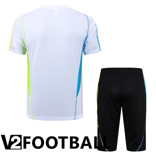 Arsenal Training T Shirt + Shorts White 2023/2024