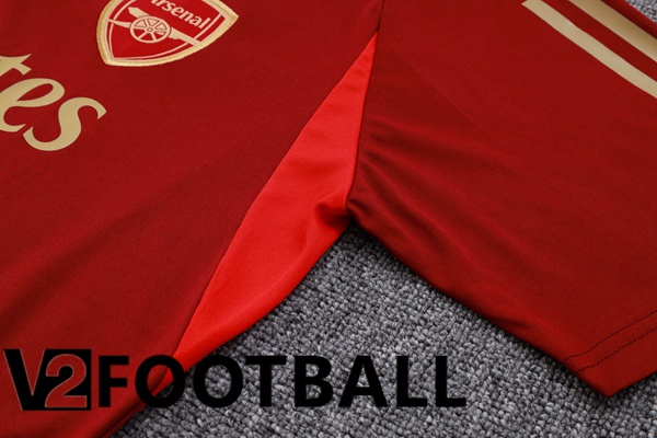 Arsenal Training T Shirt + Shorts Red 2023/2024