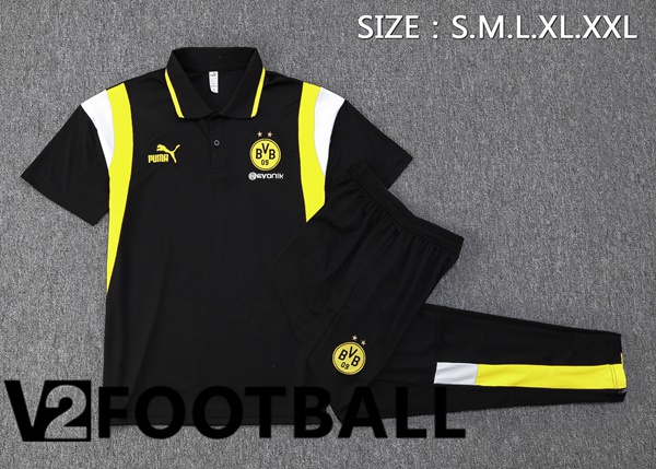 Dortmund BVB Football Polo + Pants Black 2023/2024