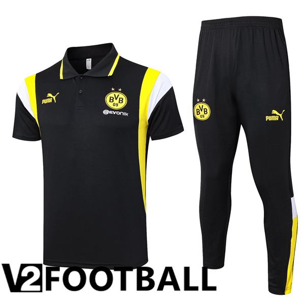 Dortmund BVB Football Polo + Pants Black 2023/2024