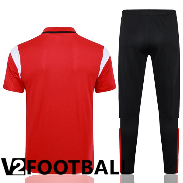 AC Milan Football Polo + Pants Red 2023/2024