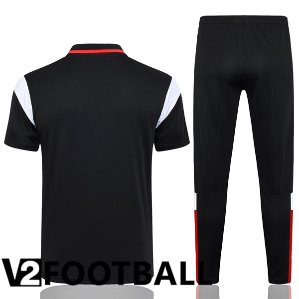 AC Milan Football Polo + Pants Black 2023/2024