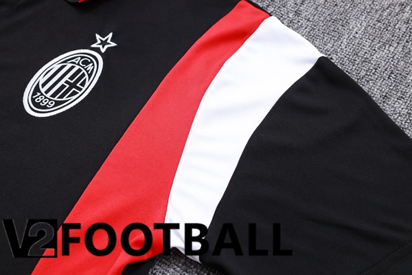 AC Milan Football Polo + Pants Black 2023/2024