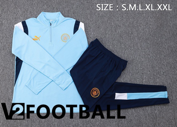 Manchester City Training Tracksuit Suit Blue 2023/2024