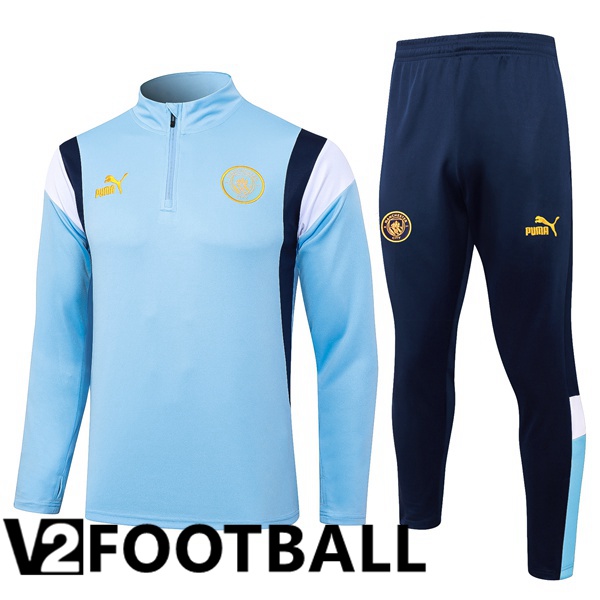 Manchester City Training Tracksuit Suit Blue 2023/2024