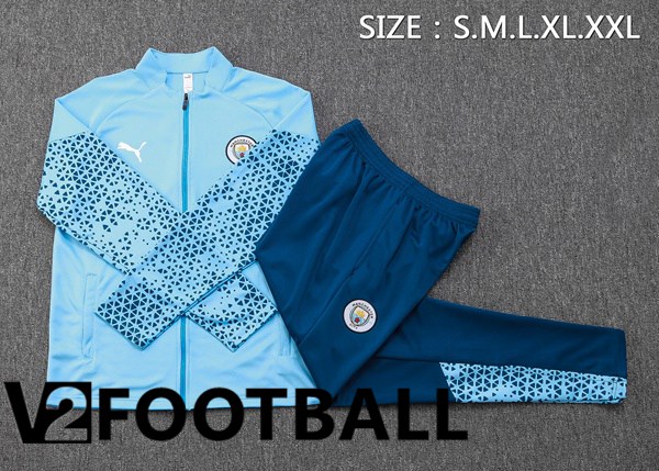 Manchester City Training Jacket Suit Blue 2023/2024