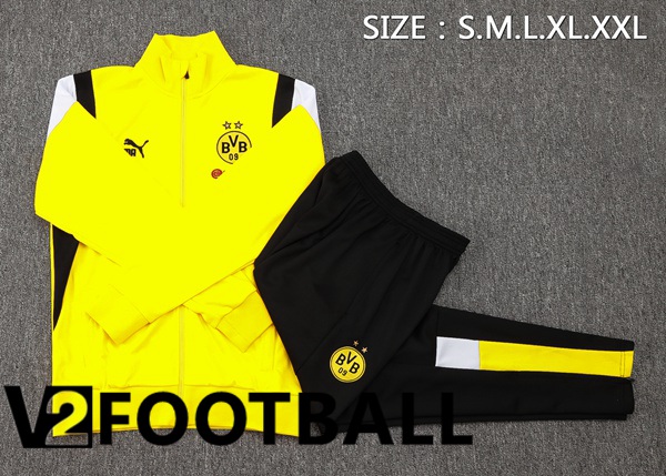 Dortmund BVB Training Jacket Suit Yellow 2023/2024