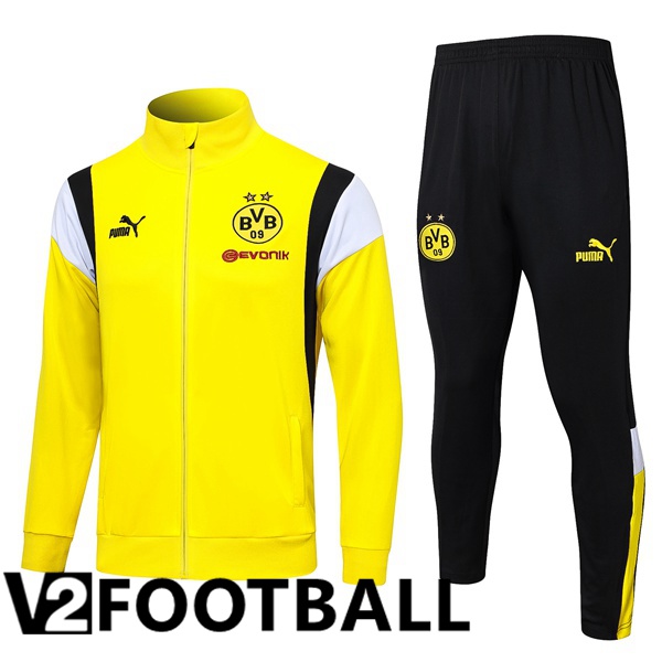 Dortmund BVB Training Jacket Suit Yellow 2023/2024