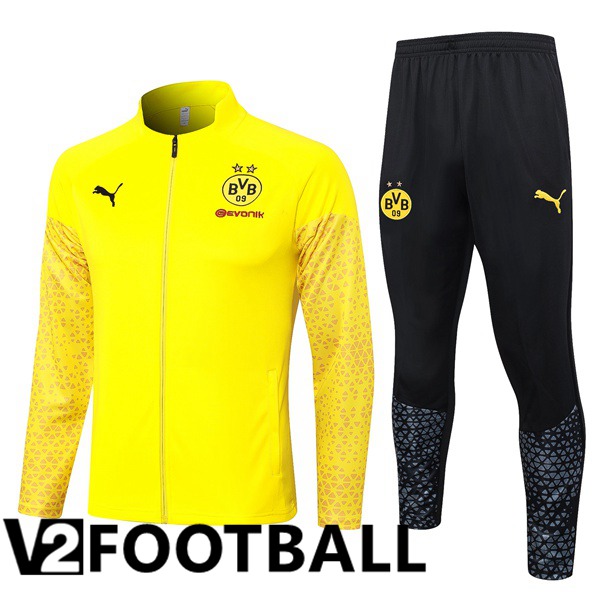 Dortmund BVB Training Jacket Suit Yellow 2023/2024